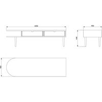 F24 Bänk 145 cm Lackad Ek