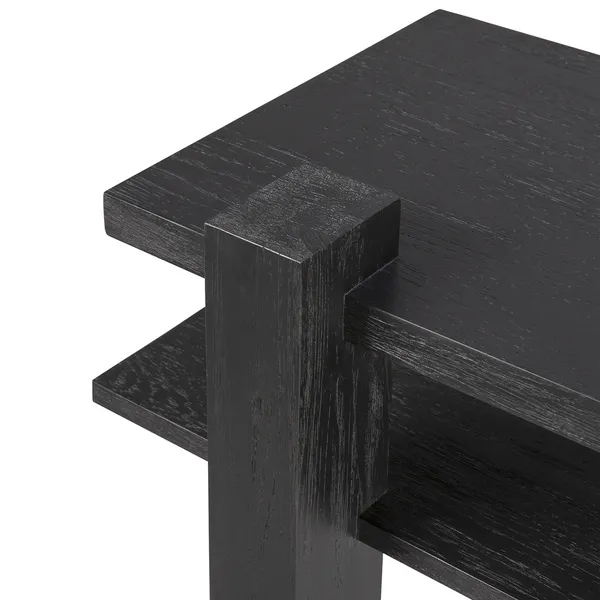 Abstract Sidebord Teak Sortbejdset