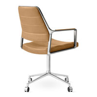 455 Svingstol Med hjul Camel Leather