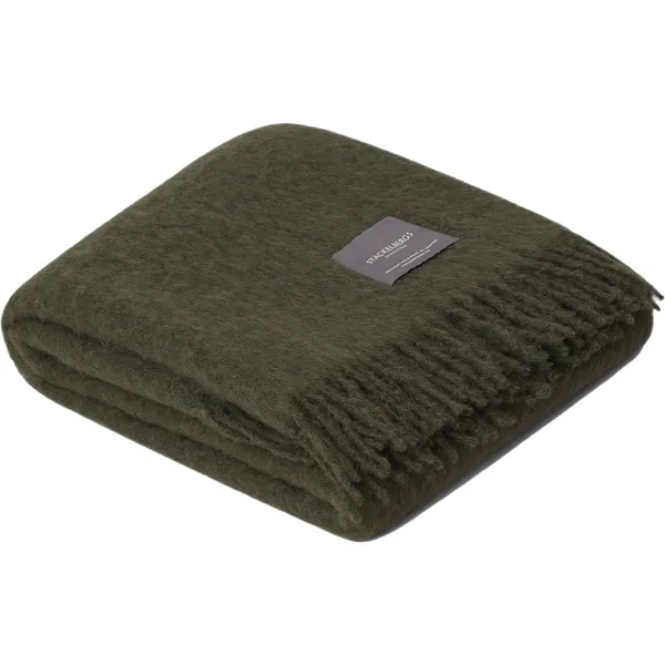 Mohair Pläd 130x170 cm Moss Green