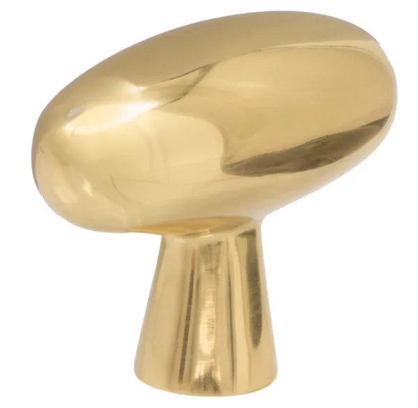 T Oliver Knop Poleret Messing