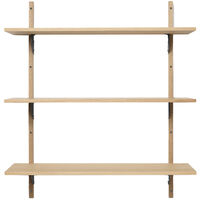 Sector Tripple Wide Hylla 87x102 cm Ek/Svart Mässing