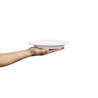 Bubbles Oval Tallerken 20cm Hvid