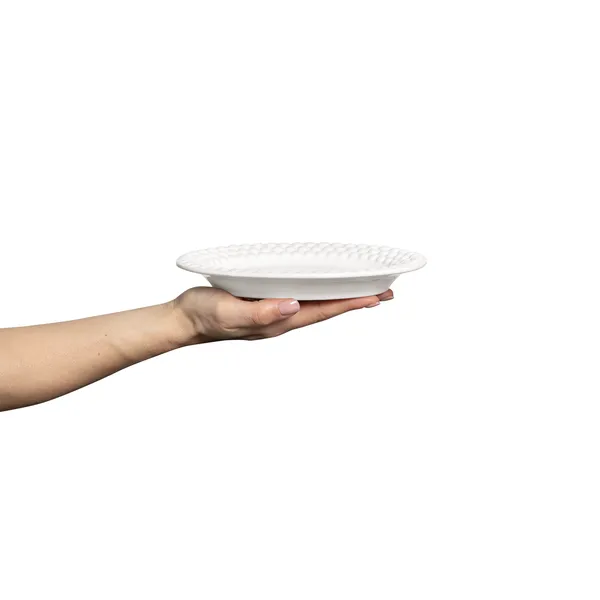 Bubbles Oval Tallerken 20cm Hvid