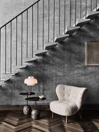 Little Petra VB1 Loungestol Set Saueskinn Moonlight / Valnøtt