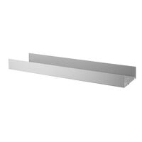 String Hylde med Høj Kant Metal 20x78 cm Grå