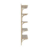 Levi Wall Shelf 180 cm Big Brass / Naturlack Oak