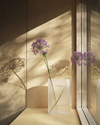 Ridge Vase Frostet Glas 35 cm Hvid