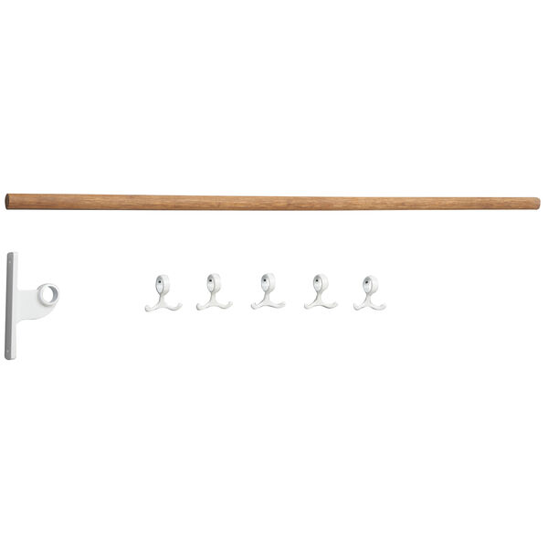Nostalgi Extension Part For Hook Strip Black Stained Oak Tilbygningsdel Til Knageliste Sortbejdset Egetræ Hvid Bamboo