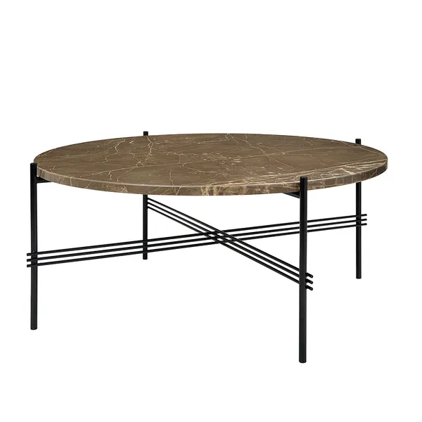TS Salongbord 80 cm Svart / Brun Emperadormarmor
