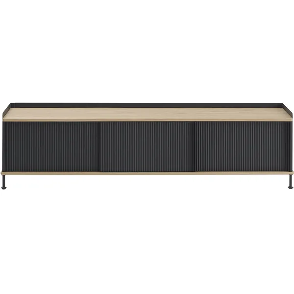 Enfold Skænk 45x186 cm Olieret Egetræ / Antracitgrå