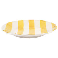Stripe Sidetallerken 22 cm Gul