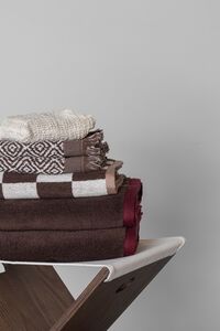 Retro Towel Handduk 40x55 cm 2-pack Chocolate