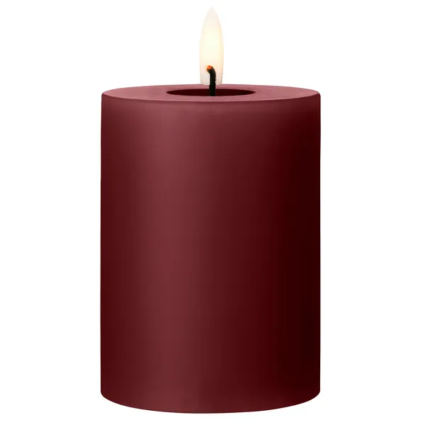 Led Pillar Candle 10 cm Deep Wine