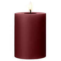 Led Pillar Candle 10 cm Deep Wine