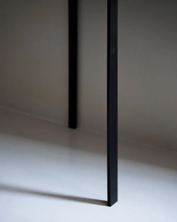 Square Konsollbord 93xx46x70 cm Svart/Burned Walnut