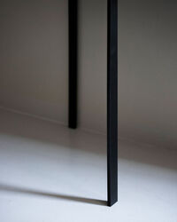 Square Konsollbord 93xx46x70 cm Svart/Burned Walnut