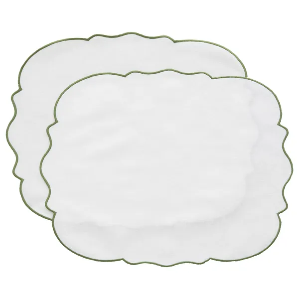 Gia Bordstablett 35x45 cm 2-pack Vit / Grön