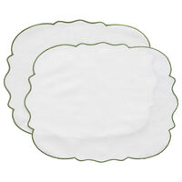 Gia Bordstablett 35x45 cm 2-pack Vit / Grön