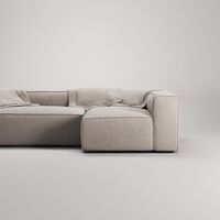 Grand 3-Seter Sofa Divan Høyre Sandshell Beige