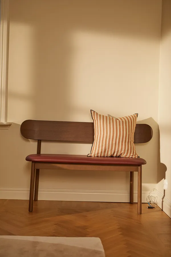 Elephant Bänk Smoked Oak / Beige Velvet