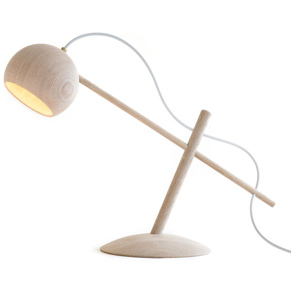 Lune Bordlampe Hvitoljet Eik