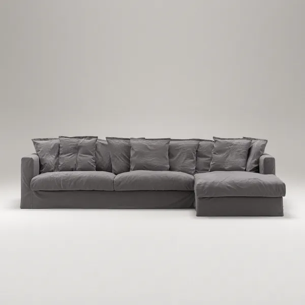 Le Grand Air 3-Personers Sofa Bomuld Divan Højre Grå