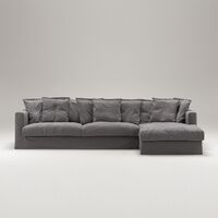 Le Grand Air 3-Personers Sofa Bomuld Divan Højre Grå