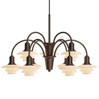 PH 1/1 Ljuskrona Med 9 Armar Centenary Edition Aged Brass / Dusty Terracotta