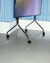 Moon Rollin' Tv Stand Chrome