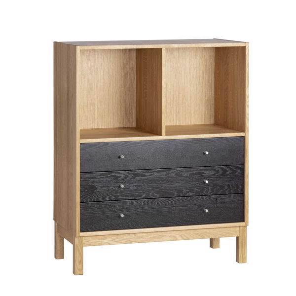3002 Kommode Olieret Eg / Sort