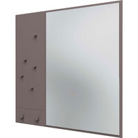 Memo Wall Mirror With Notice Board Coffee