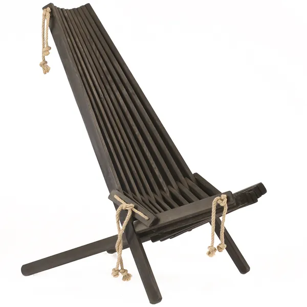Ecochair Loungestol Oljet Furu Sort