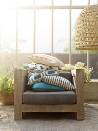 Ikat Agra Kuddfodral 50x50 cm Heaven Blue/Palace Blue
