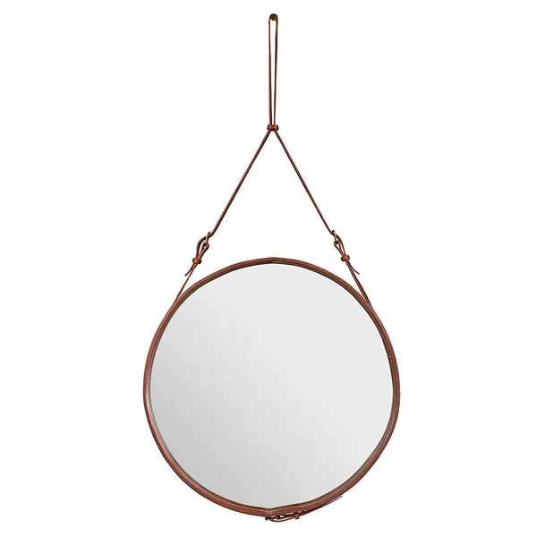 Adnet Veggspeil Sirkulær 70 cm Brun