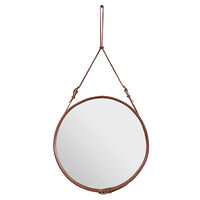 Adnet Veggspeil Sirkulær 70 cm Brun