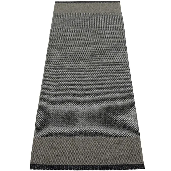 Edit Tæppe Black / Trækulsfarvet / Granite Metallic 85x260 cm