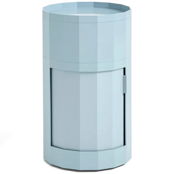 Facet Skåp Hög Med Fötter / Hjul Misty Blue