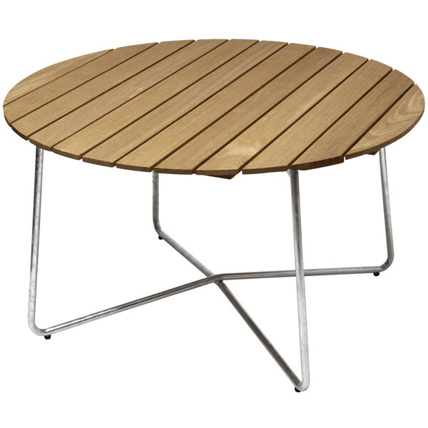 9A Pöytä Ø120 cm Öljytty Tammi / Kuumagalvanoitu Teräs