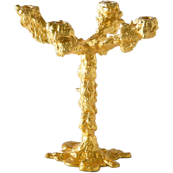 Drip Lysestage 4 Arme Guld