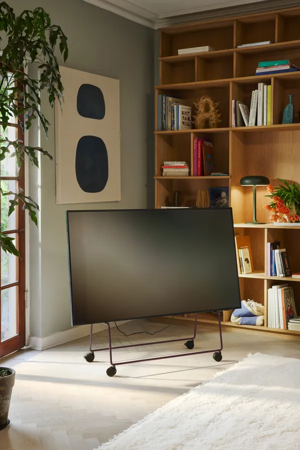 Carry Tv-Stativ Med Hjul Fig Purple