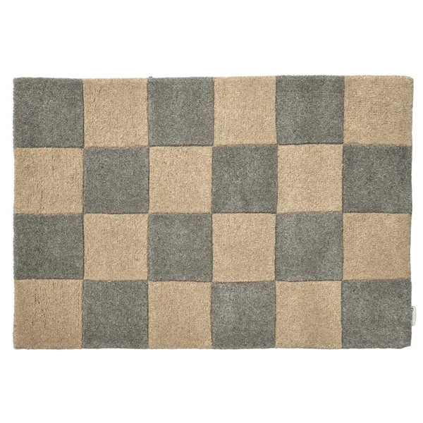 Square Dørmåtte 60x90 cm Grå / Naturlig