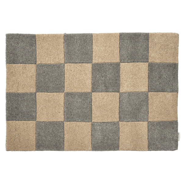 Square Ovimatto 60x90 cm Harmaa / Luonnollinen