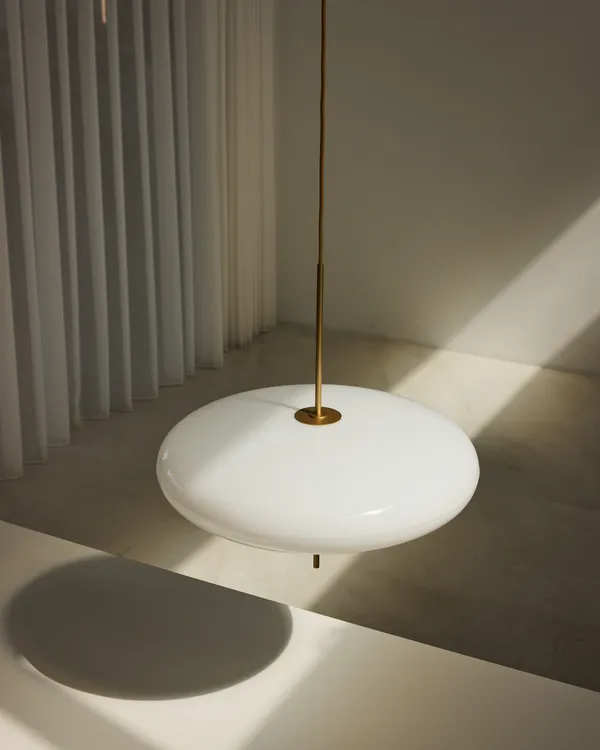Model 2065 Pendel Champagne / Vit