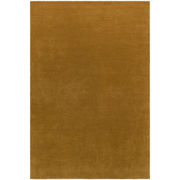 Nordic Plain Uldgulvtæppe 180x270 cm Mustard