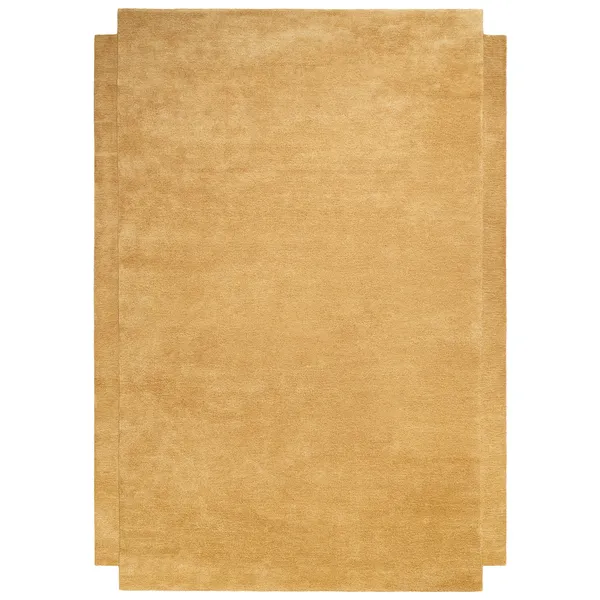 Level Uldgulvtæppe 250x350 cm Yellow Ochre