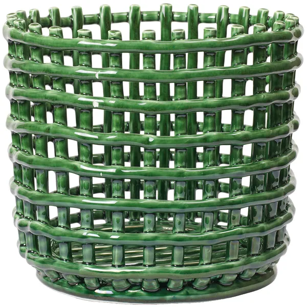 Kurv Cashmere 21 cm Smaragdgrønn