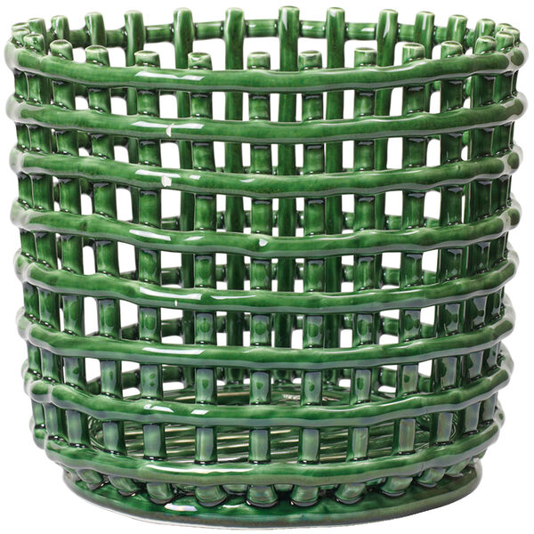 Kurv Cashmere 21 cm Smaragdgrøn