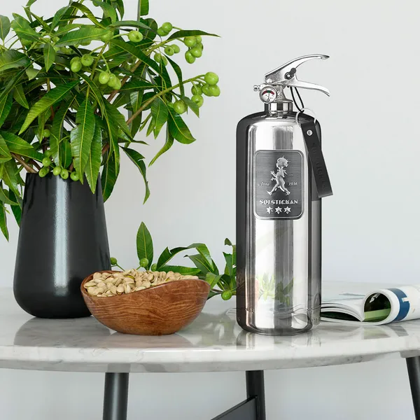 Solstickan Brandsläckare 2 kg Steel Design Edition
