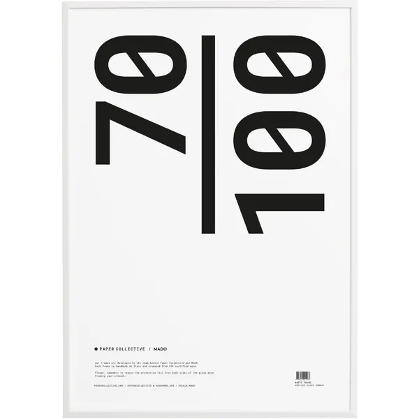 Ramme Hvit / Akryl-glass 70x100 cm